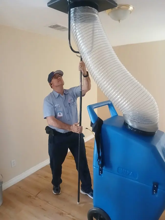 Mini Split Installation technician using HEPA equipment in El Paso de Robles (Paso Robles)